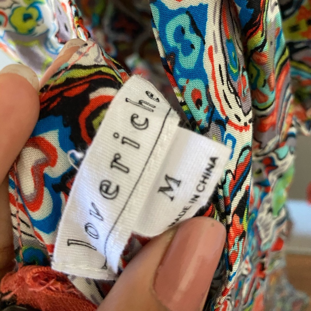 Colored Pattern Mini Dress - Picture 5 of 5